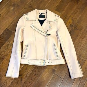Rudsak Dusty Pink Leather Motorcycle Jacket NWOT